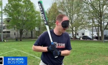 The Boston Renegades baseball team plays beep baseball