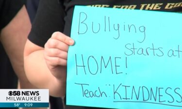 About 30 parents demonstrated outside of Cudahy Middle School Monday night