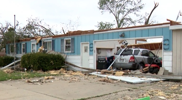 <i>WISN via CNN Newsource</i><br/>After surveying Dodge County tornado damage
