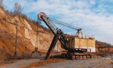An excavator at the Zavalivskiy Graphite mine in Ukraine's Kirovohrad region.