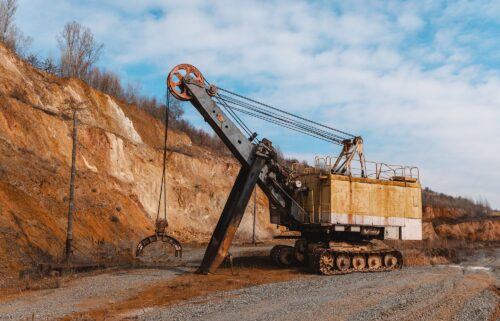 An excavator at the Zavalivskiy Graphite mine in Ukraine's Kirovohrad region.