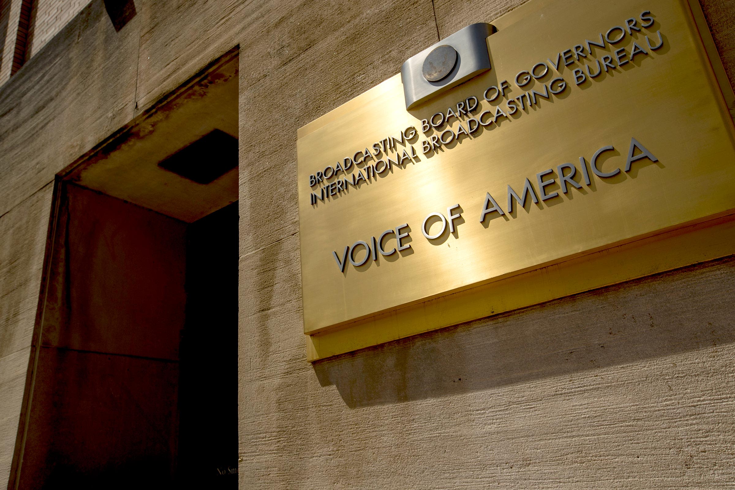<i>Andrew Harnik/AP via CNN Newsource</i><br/>The Voice of America building in June 2020 in Washington