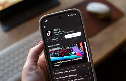 TikTok is seen in the app store of a Google Pixel on January 8. U.S. President Donald Trump said he would extend the June 19 deadline for China-based ByteDance to divest the U.S. assets of TikTok