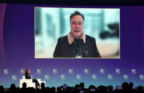 Elon Musk speaks Tuesday at the Qatar Economic Forum in Doha.