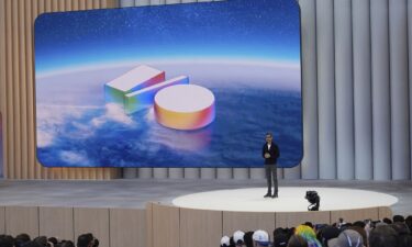 Alphabet CEO Sundar Pichai speaks at a Google I/O event in Mountain View