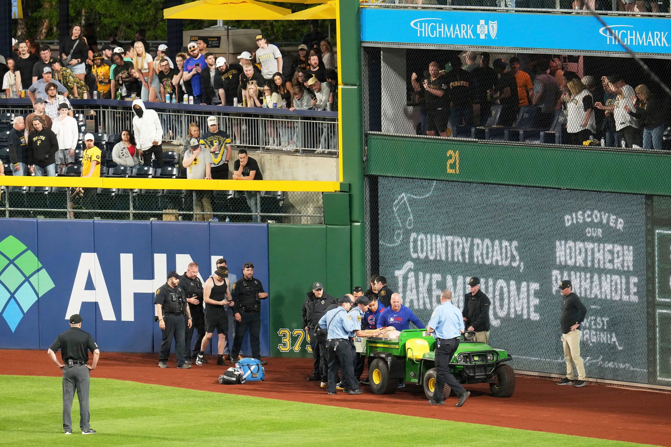 <i>Gene J. Puskar/AP via CNN Newsource</i><br/>Kavan Markwood was identified as the fan who fell onto the field at PNC Park last week.