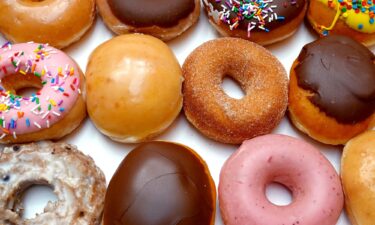 A selection of Krispy Kreme doughnuts