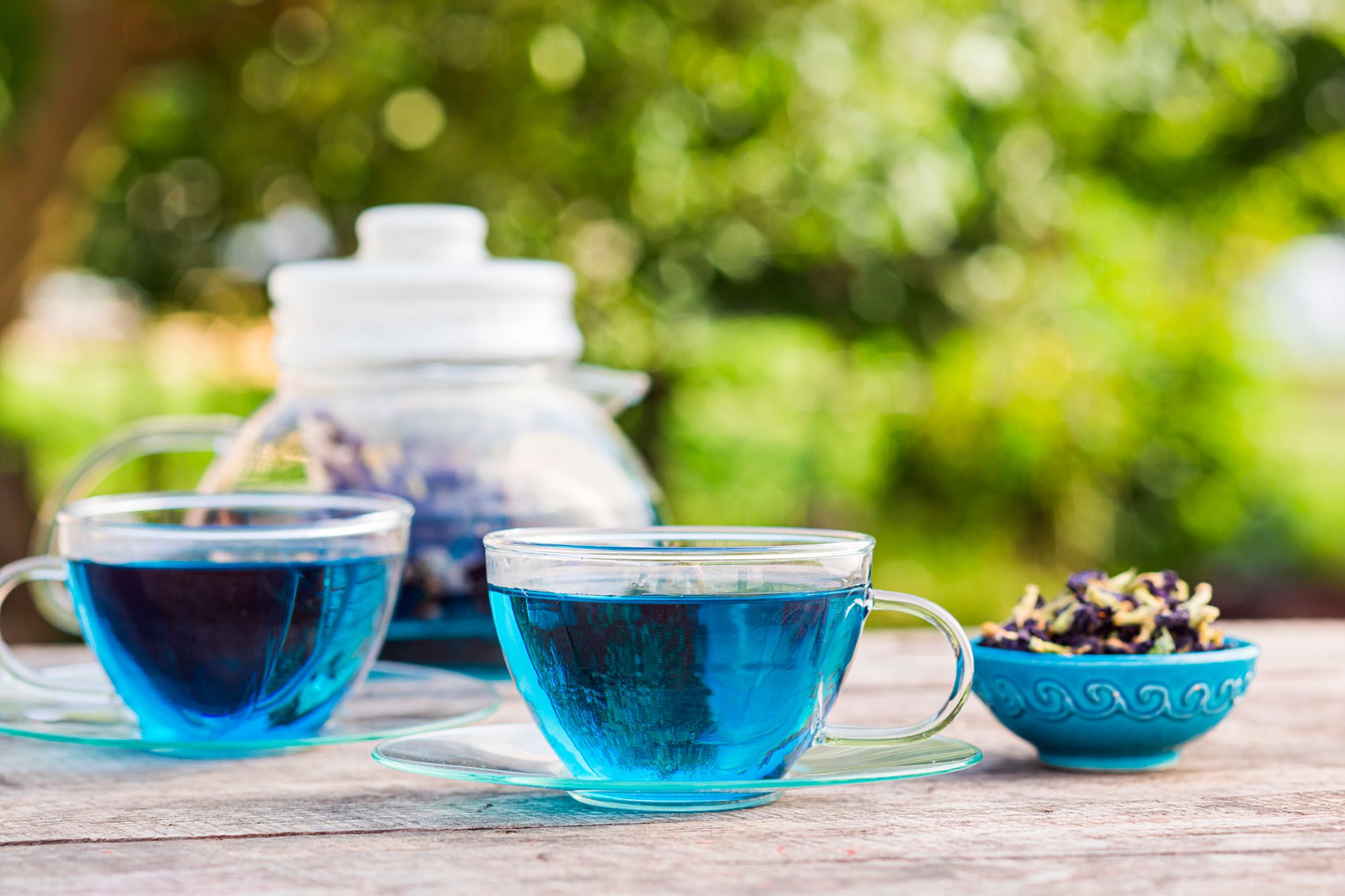 <i>Oksana Shufrych/Zoonar/dpa/picture alliance/Sipa USA via CNN Newsource</i><br/>The flower petals of the butterfly pea flower plant provide a vibrant blue hue to foods and beverages.
