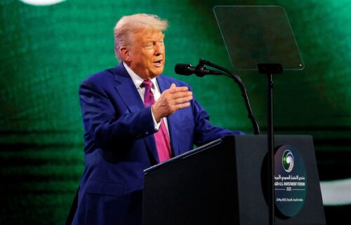 President Donald Trump attends the Saudi-US Investment Forum in Riyadh