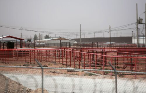 Livestock areas sit empty in Ciudad Juarez