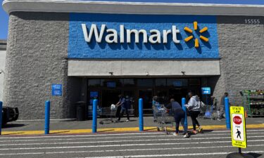 Customers enter a Walmart store on April 9