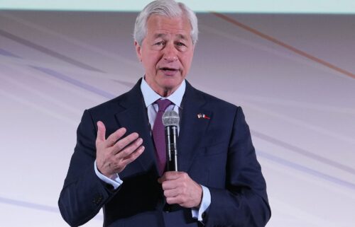 JPMorgan Chase CEO Jamie Dimon delivers a speech at the Global Markets Conference. He has said he continues to fear that higher tariffs will usher in a recession.