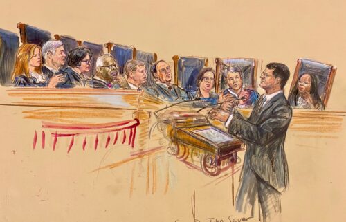 This sketch from court shows D. John Sauer