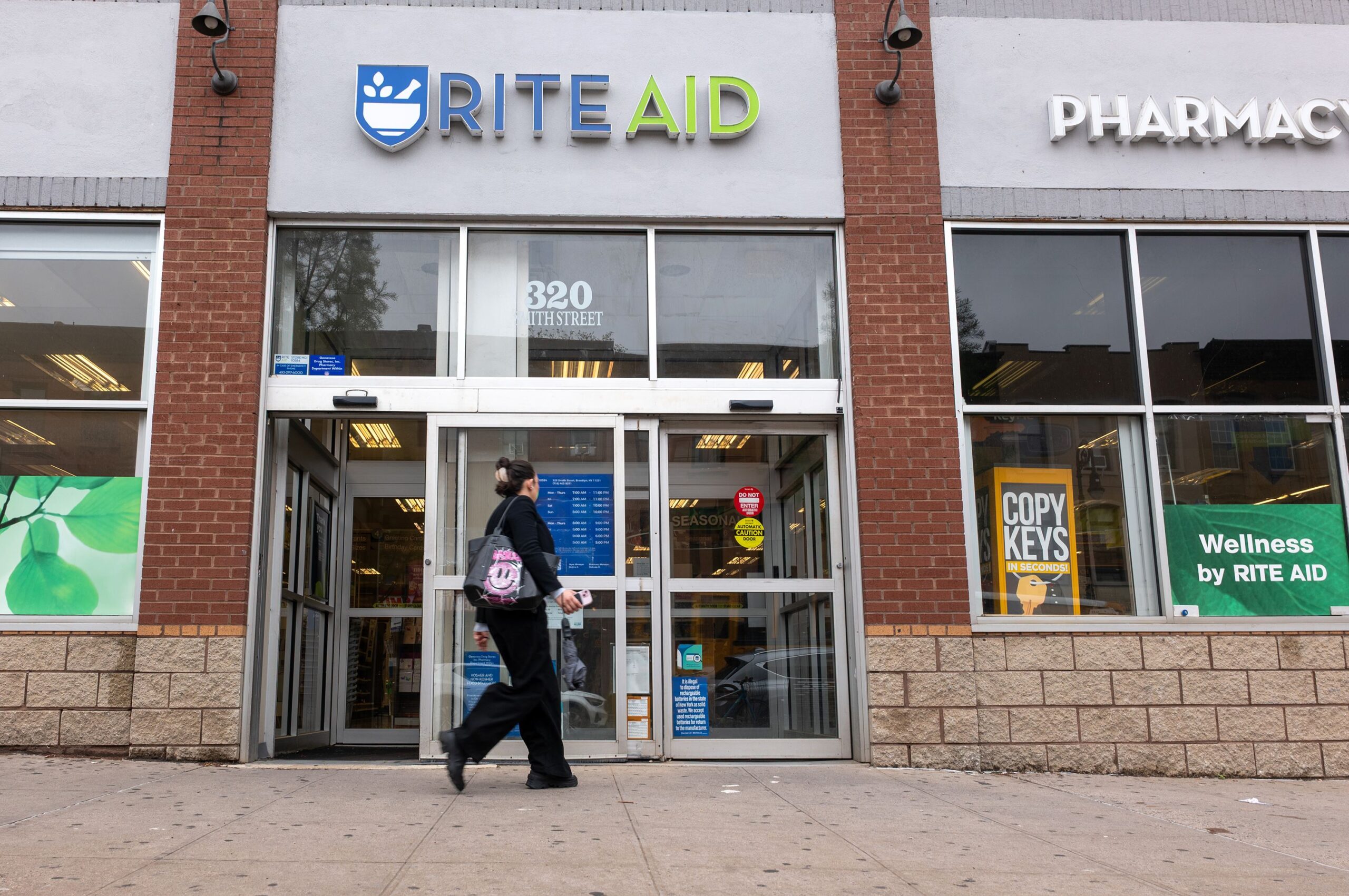 <i>Spencer Platt/Getty Images via CNN Newsource</i><br/>A Rite Aid location in Brooklyn