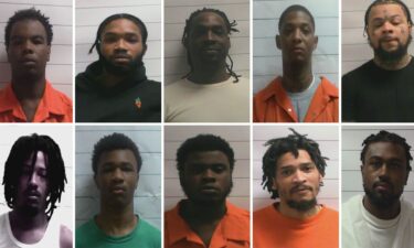 A still from surveillance video released by the Orleans Parish Sheriff's Office shows inmates escaping a New Orleans jail.