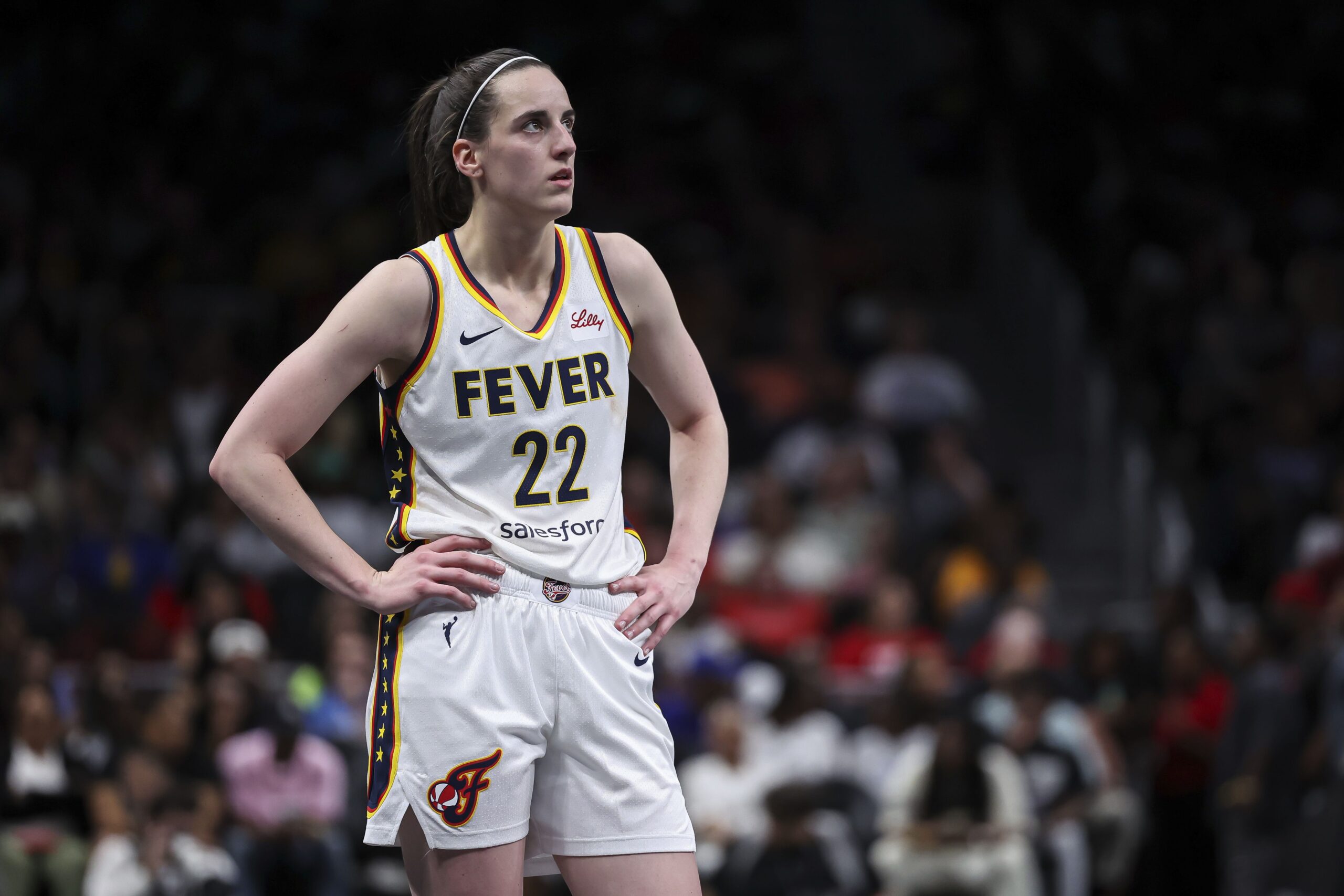 <i>Colin Hubbard/AP via CNN Newsource</i><br/>Indiana Fever guard Caitlin Clark is sidelined because of a strained left quadriceps.