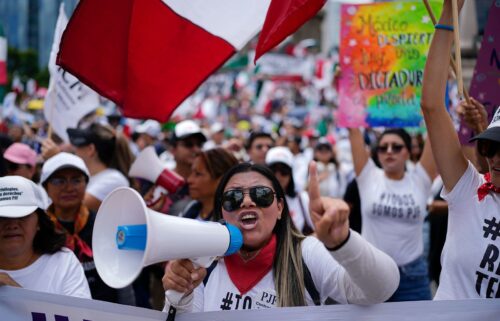 Judicial workers protest the government's judicial reform