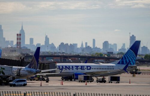 United Airlines planes are seen on the tarmac at Newark Liberty International Airport
