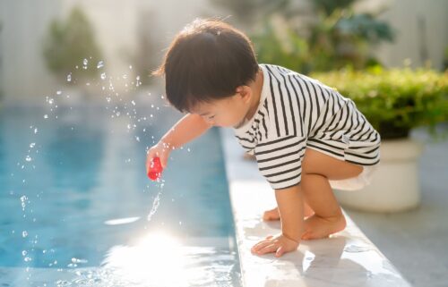 Never leave children alone by the water