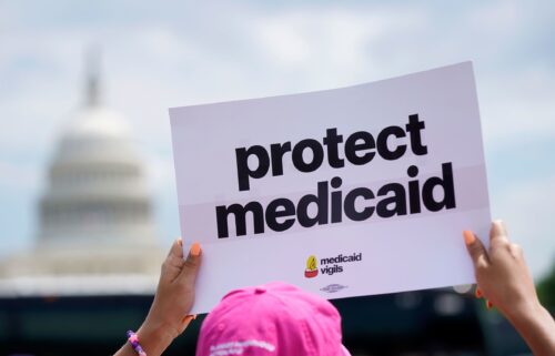 Care advocates attend 24-hour vigil at US Capitol to share stories and urge lawmakers to protect Medicaid on May 7.