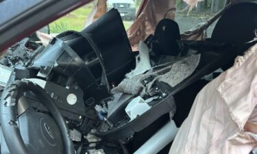 The damage to the SUV was severe — and
