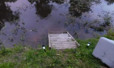 Area in Lanan Bay Cove on Toledo Bend Reservoir where a child drowned Monday.