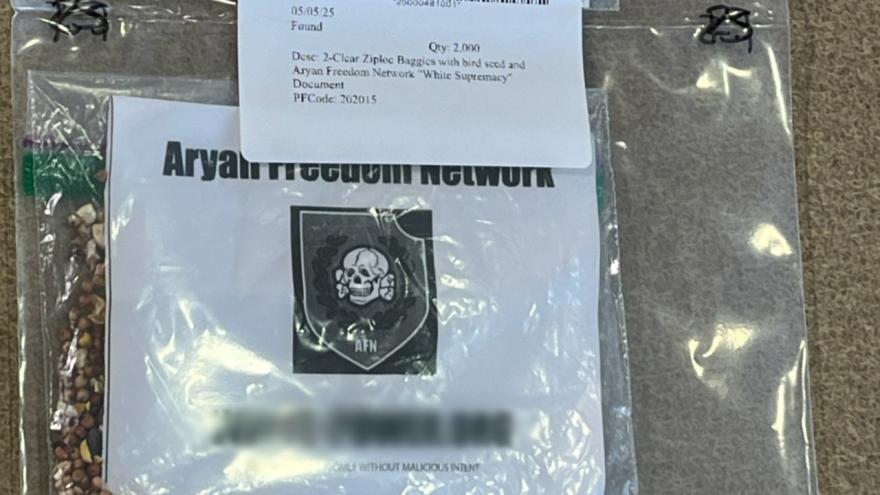 <i>WDJT via CNN Newsource</i><br/>Residents called police after they located Ziploc baggies with the flyers folded inside in their neighborhoods.