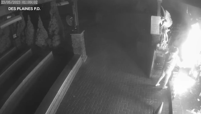 <i>Des Plaines PD/WLS via CNN Newsource</i><br/>A woman charged with intentionally setting a fire at the Shrine of Our Lady of Guadalupe has pleaded guilty.