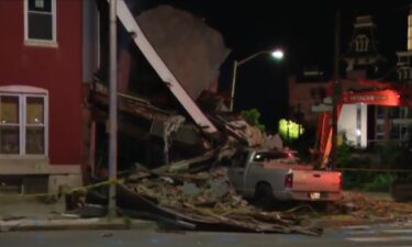 A pickup truck drove into a building in East Baltimore on June 2 at night
