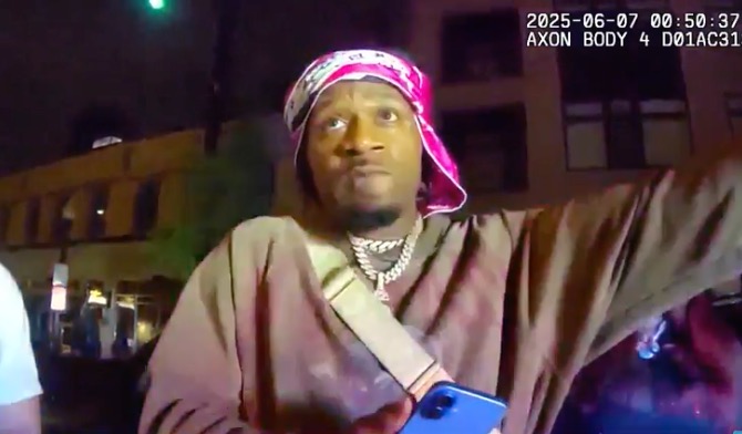 <i>Covington Police Department via CNN Newsource</i><br/>Video from the June 7 arrest of Adam "Pacman" Jones outside of a Covington bar was released on June 25. In the video