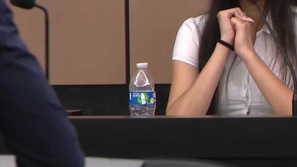 <i>WPBF via CNN Newsource</i><br/>The 18-year-old broke down sobbing and fell to her knees after two days on the stand in the trial of former SouthTech Academy teacher Damian Conti. Prosecutors later read graphic Instagram messages between the pair.