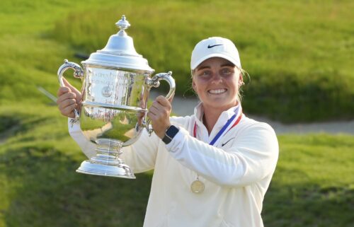 Maja Stark after winning the US Women's Open golf tournament at Erin Hills on Sunday June 1.