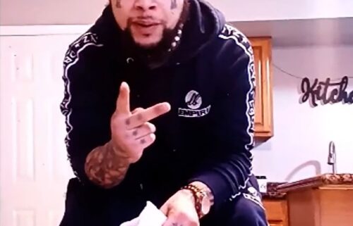 This screengrab taken from a video allegedly shows escaped inmate Antoine Massey claiming his innocence.