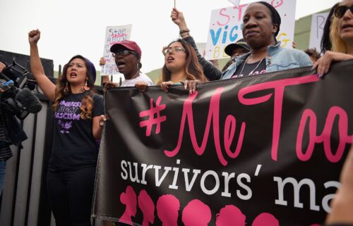 Tarana Burke Main takes part in an interview with CNN.