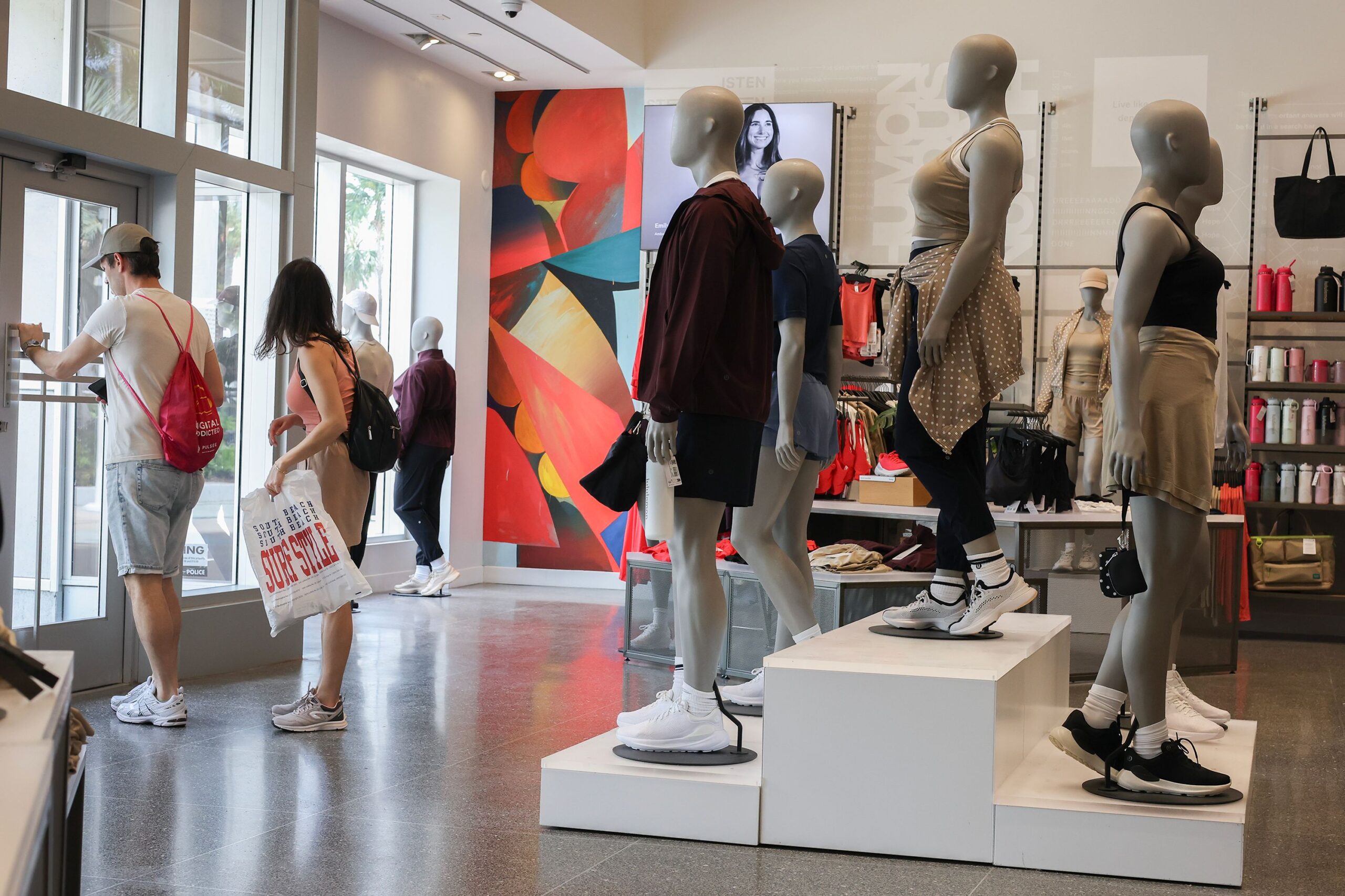 <i>Joe Raedle/Getty Images via CNN Newsource</i><br/>A Lululemon store in Miami Beach