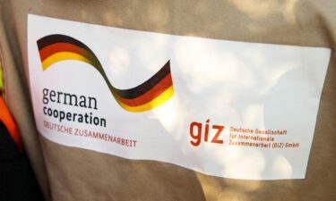 A sign for GIZ