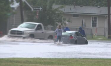 Streets in Valley Center turned into rivers Tuesday as heavy rain swept across Sedgwick County