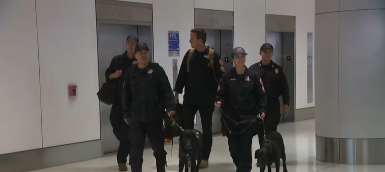 <i>KCAL/KCBS via CNN Newsource</i><br/>Canine rescue teams from Los Angeles County returned on July 27 after spending more than two weeks assisting with search and recovery efforts in Central Texas following the devastating floods in the region.