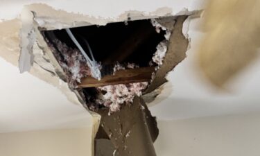 A 96-year-old bedridden woman is still recovering after her ceiling collapsed on her in Stuart Circle on June 29.