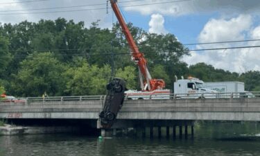A stolen 1997 Ford Mustang was pulled from a Wayne County lake.