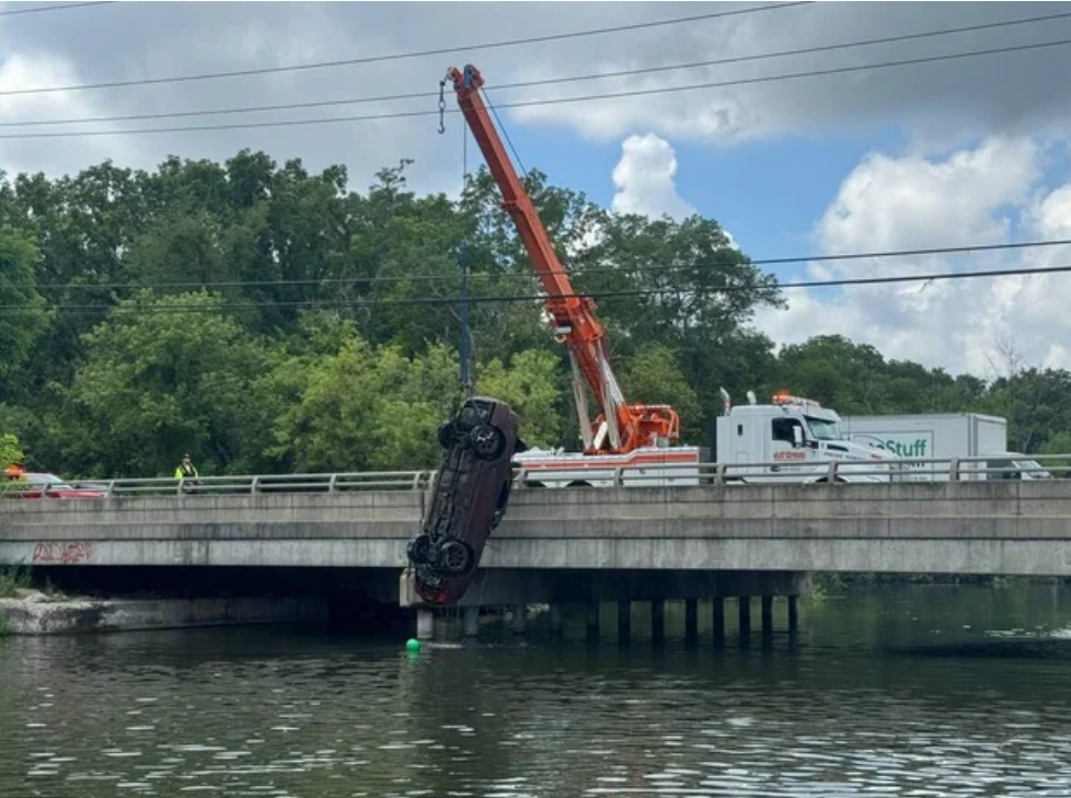 <i>Van Buren Township Public Safety via CNN Newsource</i><br/>A stolen 1997 Ford Mustang was pulled from a Wayne County lake.