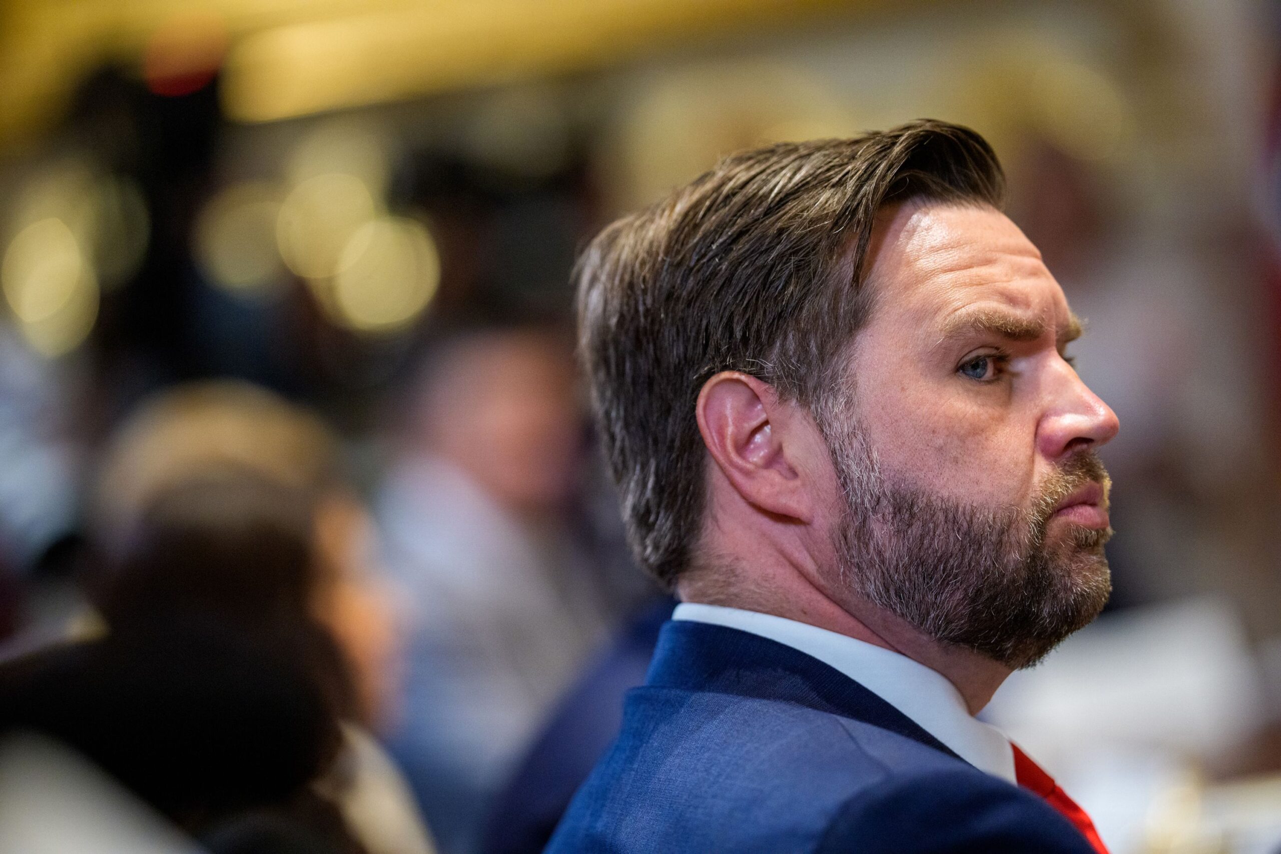<i>Andrew Harnik/Getty Images via CNN Newsource</i><br/>Vice President J.D. Vance attends a cabinet meeting with U.S. President Donald Trump at the White House on July 8. Vance is hitting the road on Wednesday to tout President Donald Trump’s agenda bill in the key battleground state of Pennsylvania.