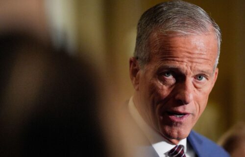 White House Office of Management and Budget Director Russ Vought speaks to reporters on Capitol Hill in Washington