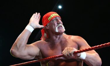 Hulk Hogan works the crowd during Hulk Hogan's Hulkamania Tour at Rod Laver Arena on November 21
