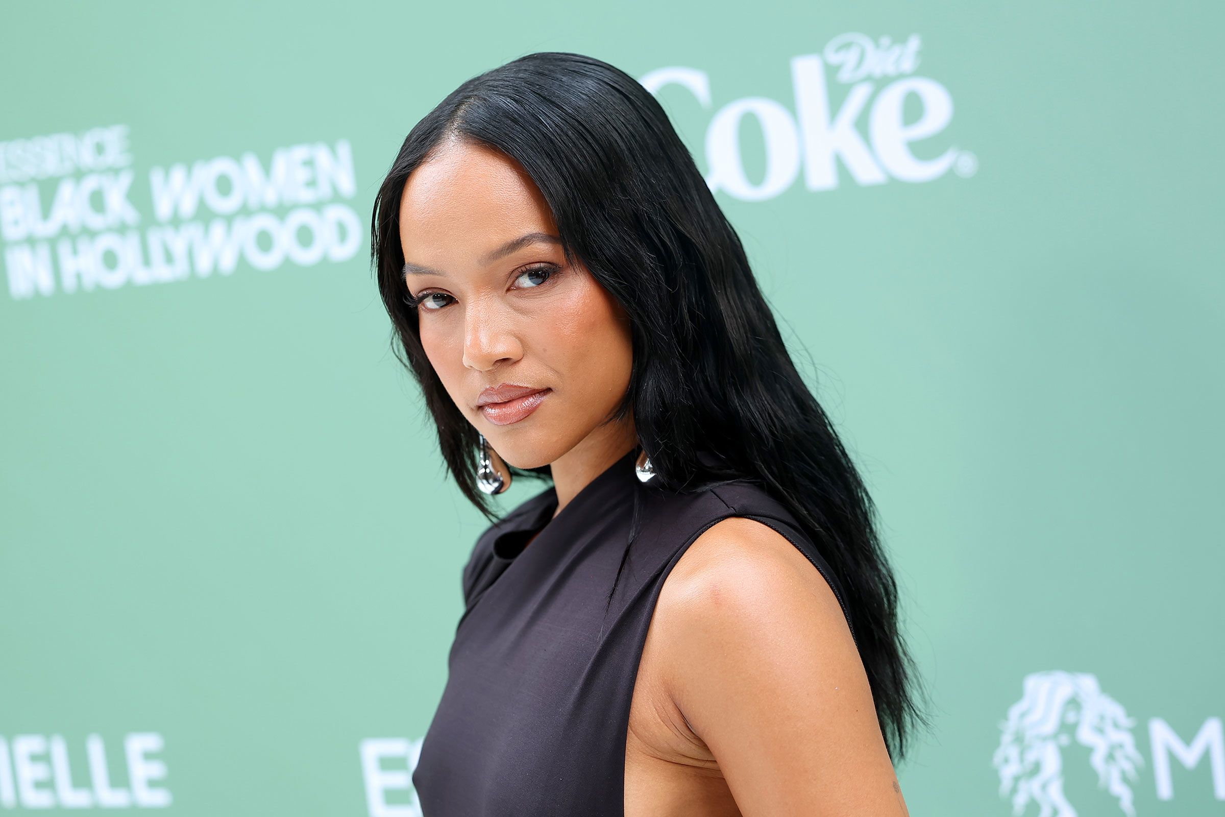 Karrueche Tran attends the 2025 ESSENCE Black Women In Hollywood Awards at Fairmont Century Plaza in Los Angeles on February 27. Tran’s emotional response as she waited with NFL legend Deion Sanders for him to have surgery for bladder cancer has caused speculation that the pair are dating.