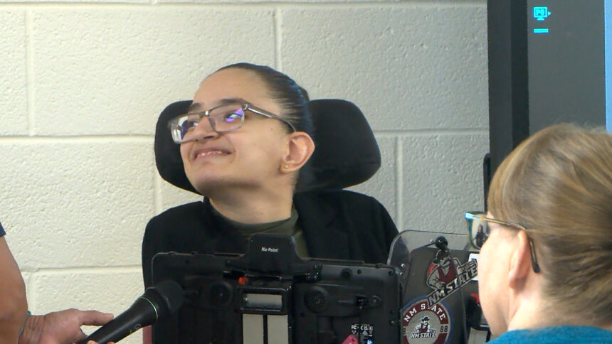 Good Vibes Only: NMSU student with cerebral palsy inspires educators at Gadsden ISD