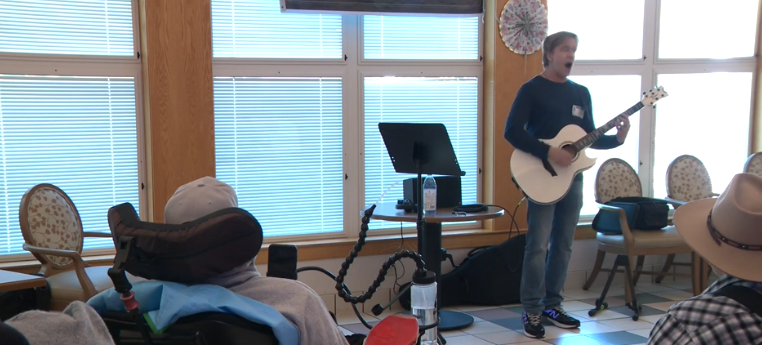 <i>KPIX via CNN Newsource</i><br/>A former performing member of the rock band Boston David Victor founded the San Ramon-based nonprofit Harmony and Healing to bring free live music visits to those in need