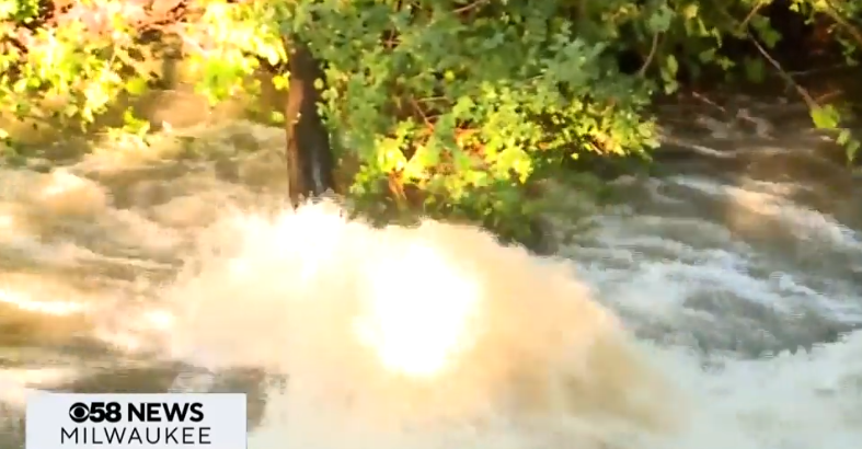 <i>WISN via CNN Newsource</i><br/>Severe flooding in Muskego led to multiple basement collapses
