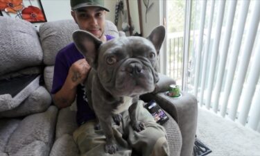 James Lamb is reunited with dog after someone stole his car — with his pet and wife's ashes inside.