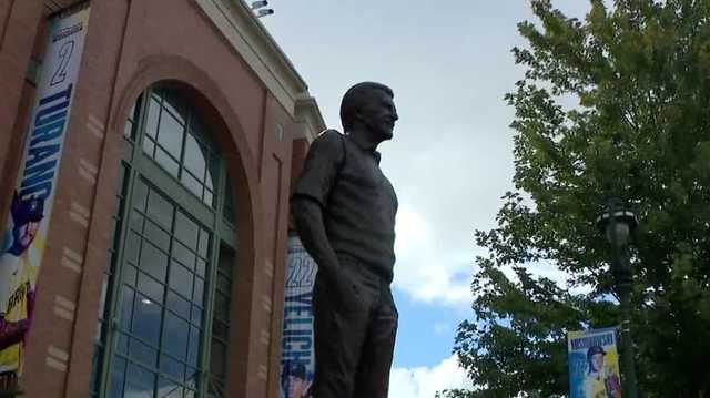 <i>WISN via CNN Newsource</i><br/>Thousands of fans gathered at American Family Field to bid farewell to Bob Uecker